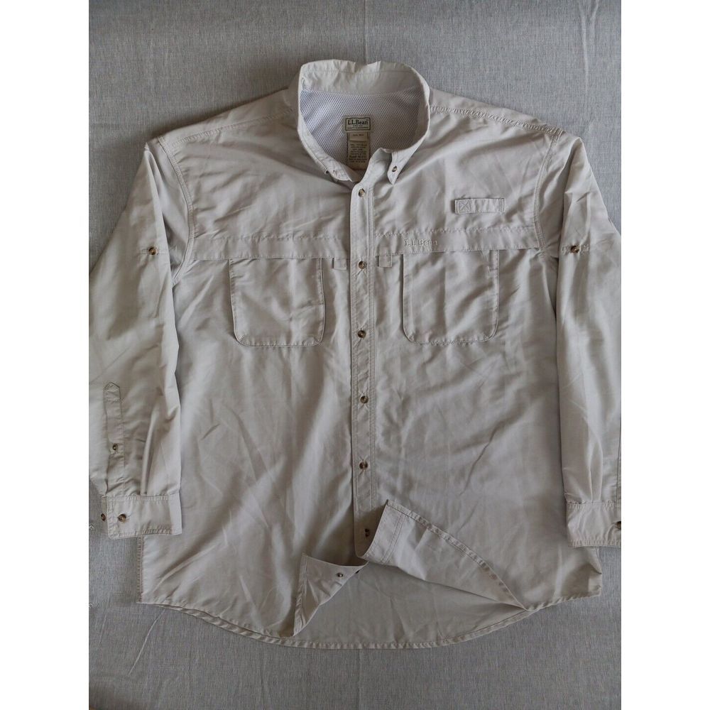 LL Bean Men's 2XL Regular Vent Outdoor Camp Performance Buttons Down Shirt